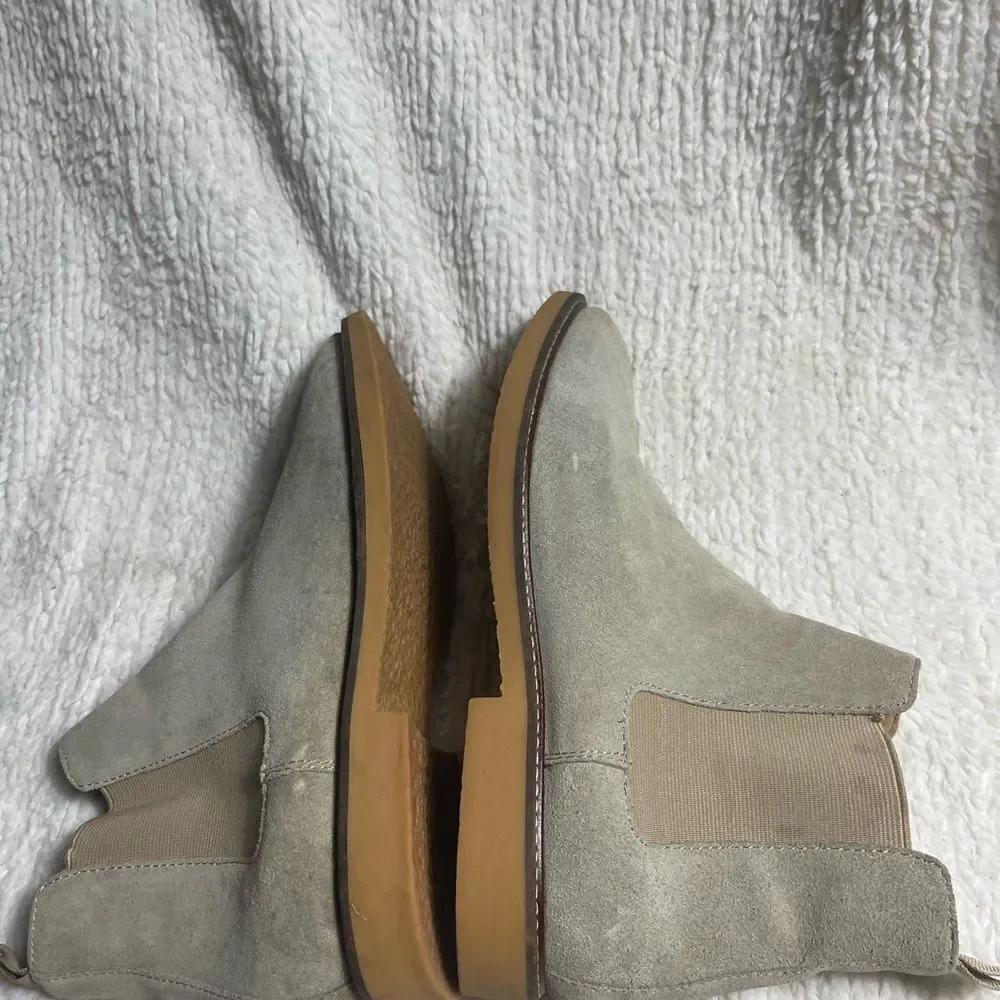 Steve Madden Men’s Highline Leather Suede Khaki Chelsea Boots SZ8M